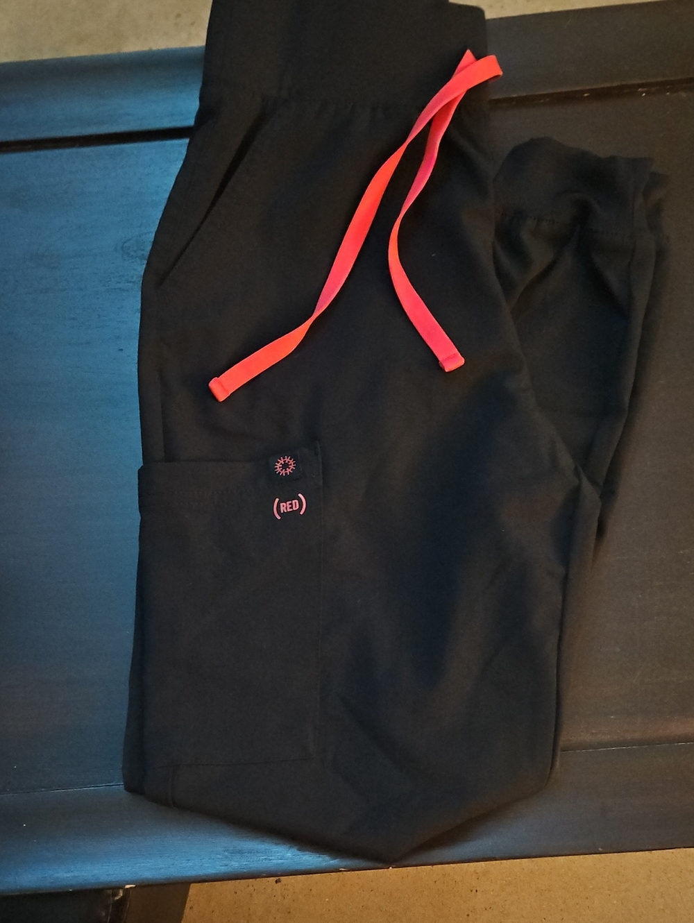 Hypothesis Black Jogger Pants with Red Drawstrings